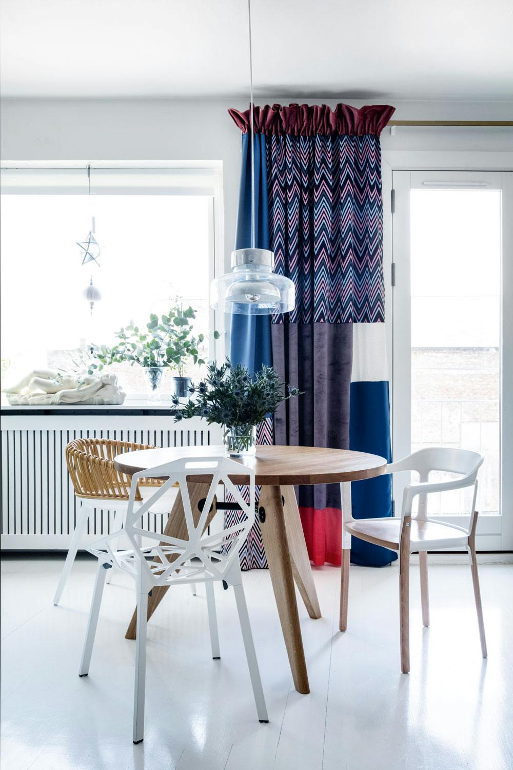 Rundt valg i spisestuen rundt spisebord fra Vitra